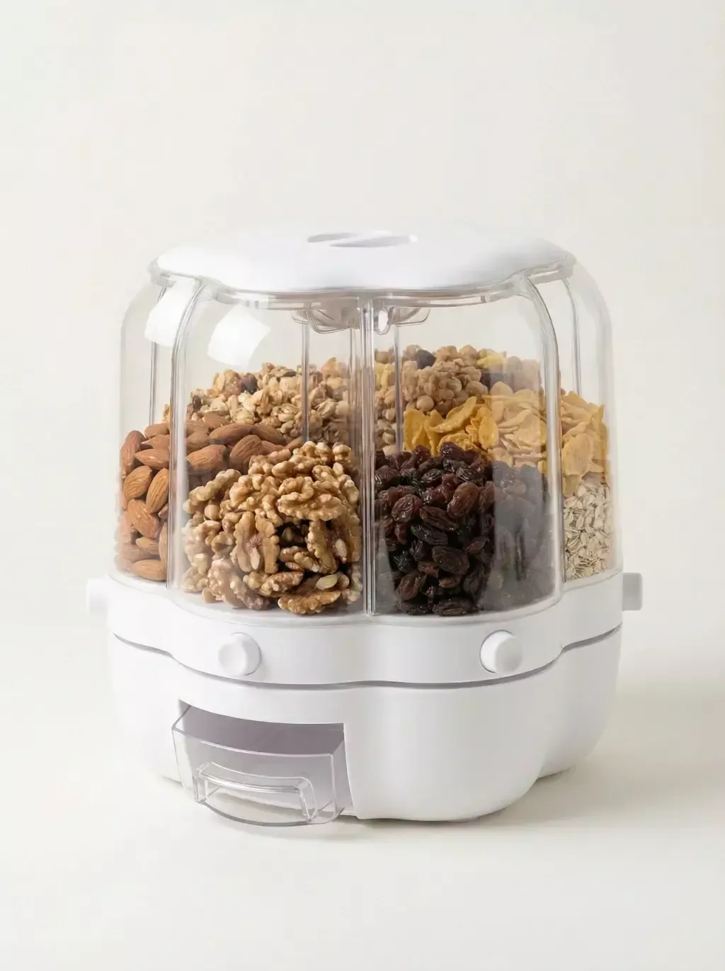 Rotating dispenser on white background — original product photo